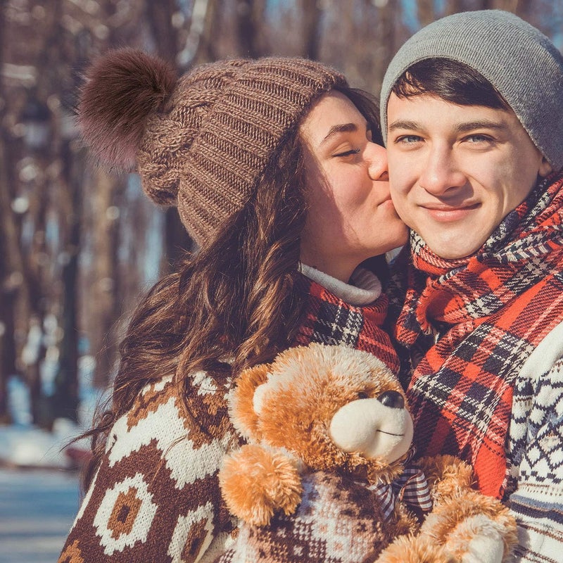 Bememo 14 Pieces Faux Fur Pom Pom Balls for Hats DIY Faux Fur Pompom with Elastic Loop for Hats Shoes Scarves Gloves Scarves Bag Key Chain Charms Accessories (Popular Mix Color) - Image 3